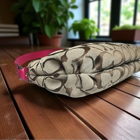 Coach Poppy Crossbody Vintage Signature Canvas & Pink Leather Accents - Picture 8 of 15